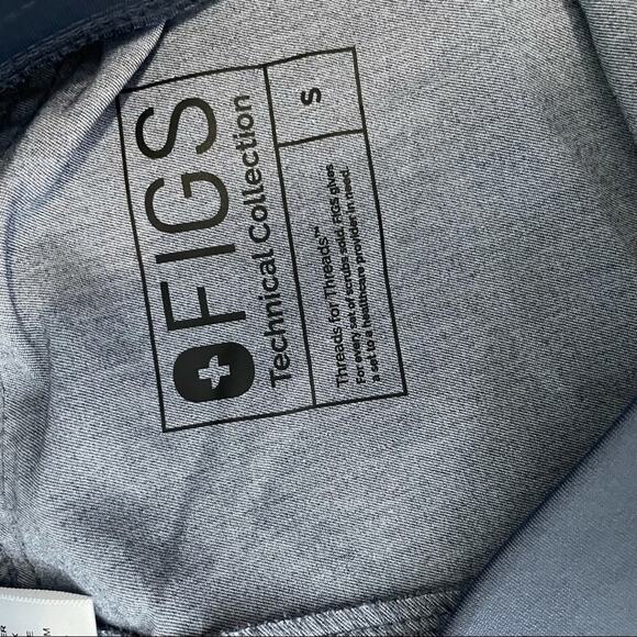 FIGS technical collection blue straight leg scrubs pants size small medical new - Picture 6 of 9